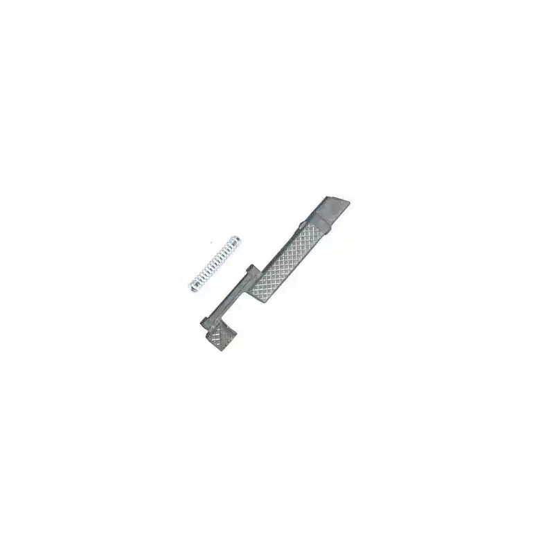 Brixwell Metal Slide Bolt, Left Hand, Knurled Grip, Gray Finish