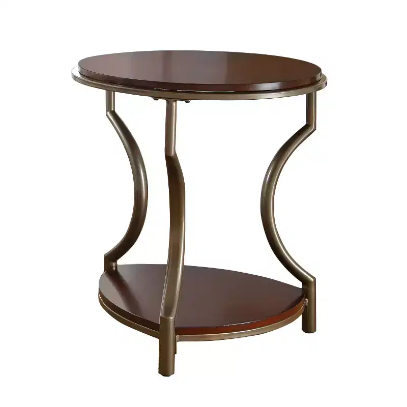 Miles Round End Table Merlot - Steve Silver Co.
