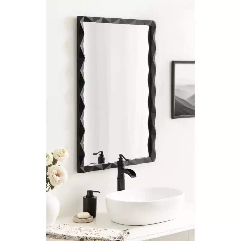24x36 in Rectangle Wood Wall Mirror | Decorative Accent Mirror