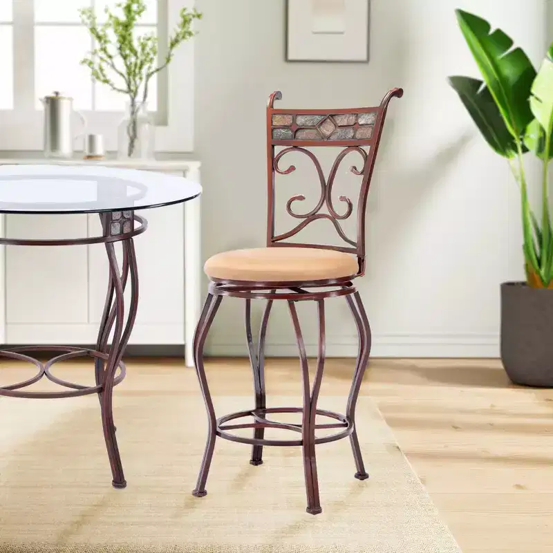 Boraam Beau Swivel Counter Height Barstool Bronze Finish