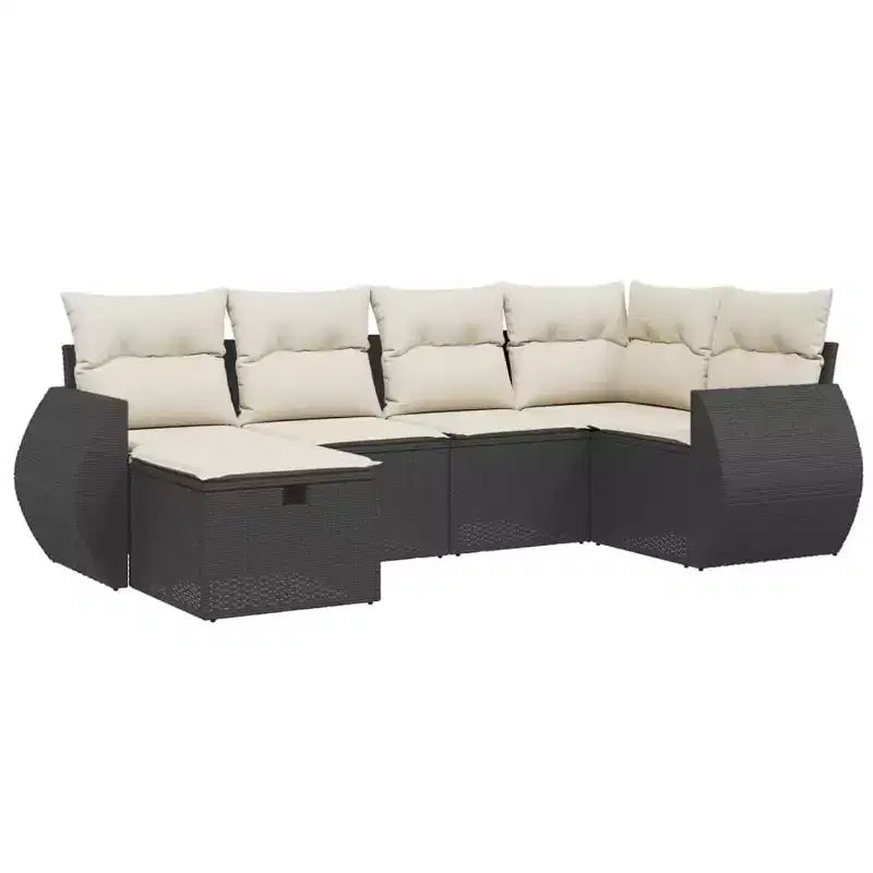 vidaXL Outdoor Sofa Set with Storage and Cushions