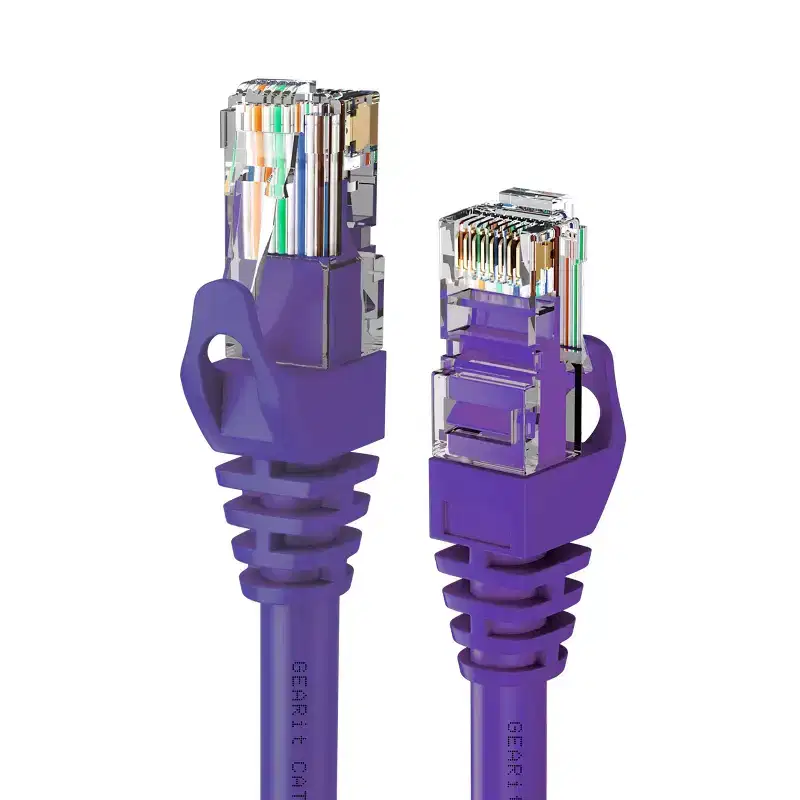 GEARit Flexible Soft Boot Cat6 Ethernet Patch Cable, Purple - 0.5ft
