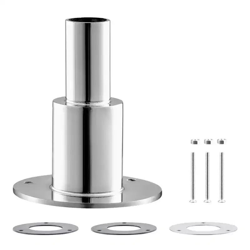 VEVOR Thru Hull Exhaust Skin Fitting, 0.94 inch Diesel Heater Exhaust Skin Fitting, Straight Thru Hull Exhausts Skins Fits Kit with Screws, Silver