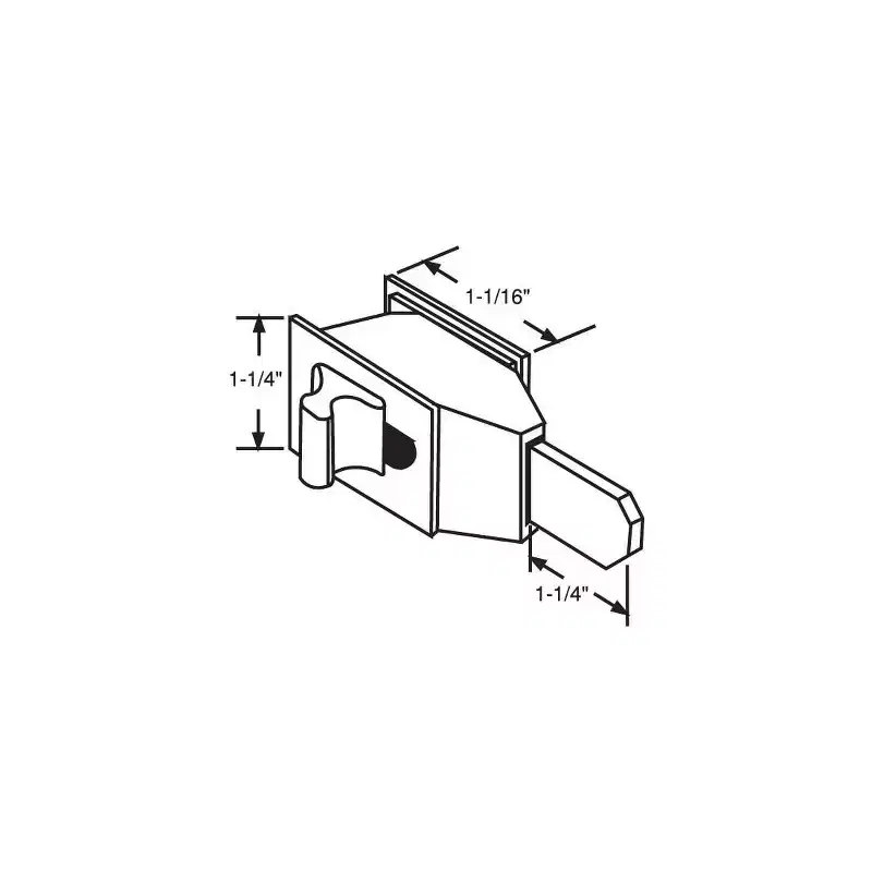 Brixwell Concealed Slide Latch With Red and Green Indicator, Metal Material, 1-1/4 Bolt Projection, 1 Steel Door Use, Gray Finish