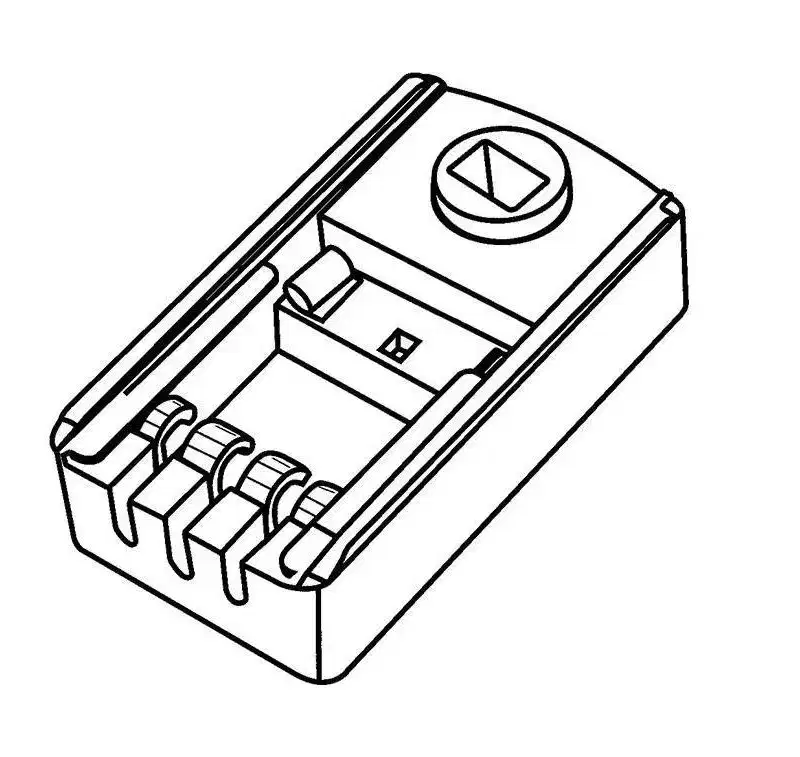 Brixwell Pivot Shoe, Plastic Material, 2-1/4 Length, 1-7/32 Width, White Finish