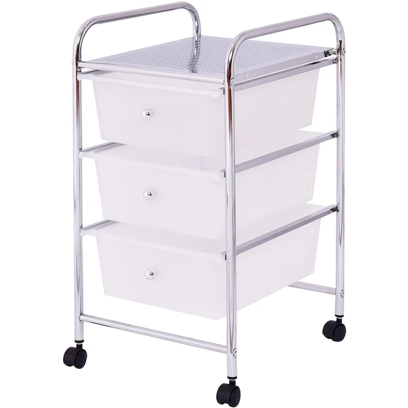 3-Drawer Rolling Storage Cart with Wheels