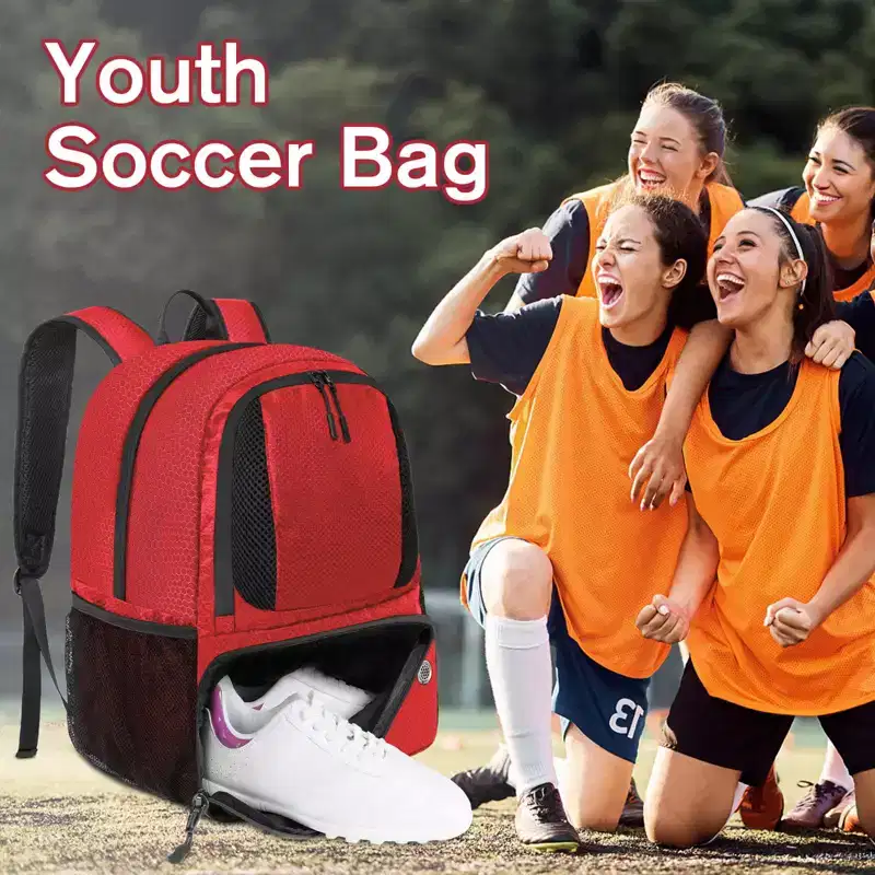 Narwey Soccer Backpack, Water resistant Sport Equipment Bags Fit Basketball Volleyball Football Accessories to Match Training