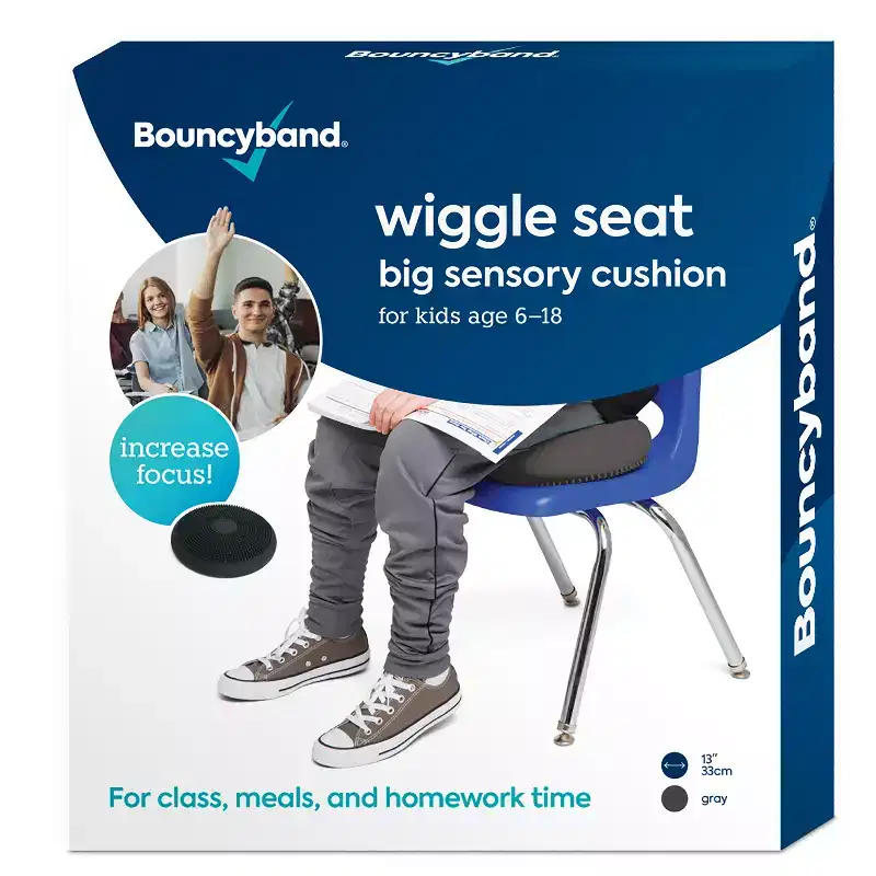 Bouncyband Big Wiggle Seat Sensory Cushion, Dark Gray