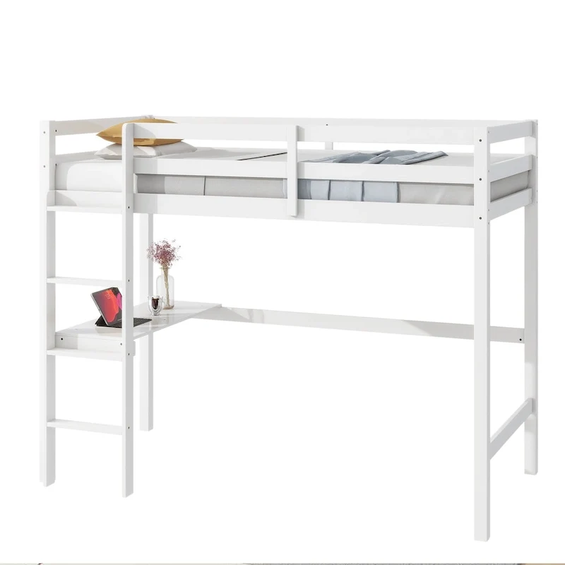 Twin Loft Bed with Built-in Desk - Study/Sleep Combo