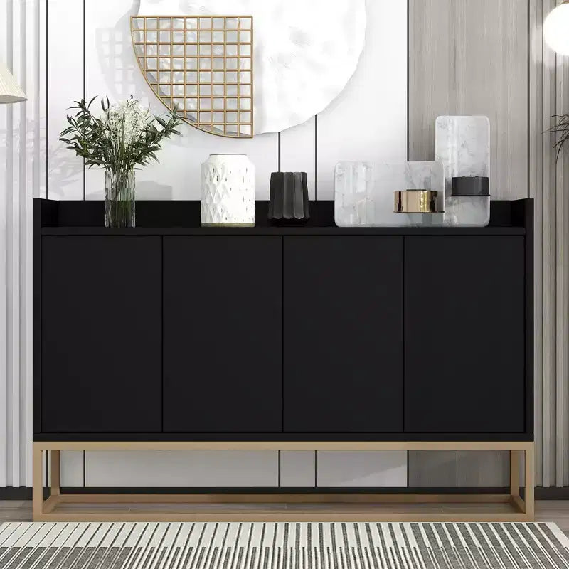 Elegant Sideboard Buffet Cabinet with 4 Doors & 4 Shelves, Storage for Living Room & Dining Room