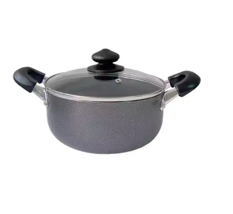 Bene Casa Aluminum Dutch Oven with Glass Lid 3.06 quart Black