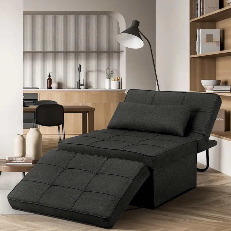 Convertible Sofa Bed Sleeper Sofa Chair Couch Folding Ottoman Recliner Chairs for Living Room