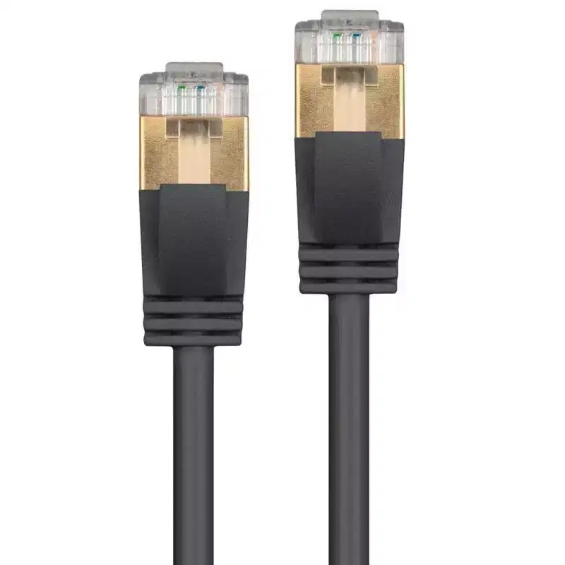 Monoprice SlimRun Cat6A Ethernet Patch Cable - Network Internet Cord - RJ45, Stranded, STP, Pure Bare Copper Wire, 36AWG, 5ft, Black