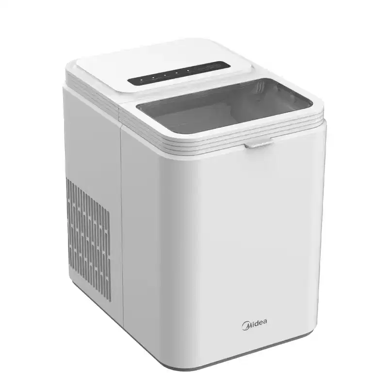 Midea Ice Maker Countertop, Bullet Ice, 26 lbs Daily Production, 2 Ice Sizes, White
