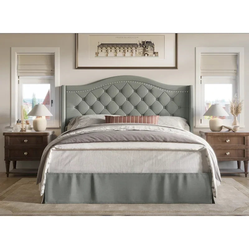 Eleanor Tufted Upholstered Platform Bed