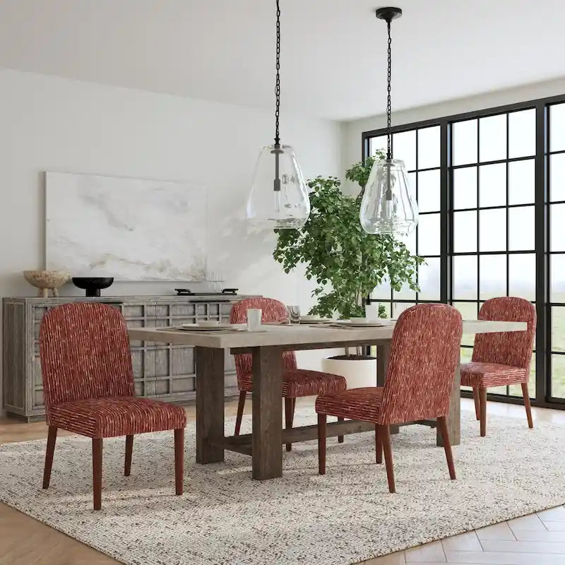 HomePop Rounded back Upholstered Dining chair-Single Pack