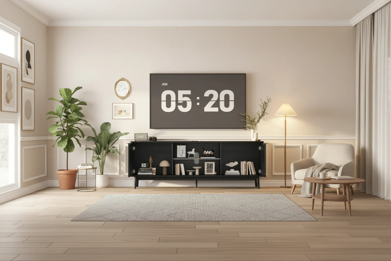 63'' TV Stand, Entertainment Center with Adjustable Shelf, TV Console Modern Media Console for Living Room, Office