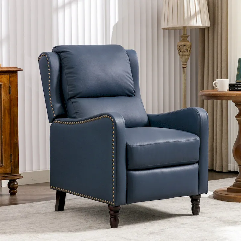 COZYMAN Genuine Leather Recliner Chair Comfortable Chairs for Living Room