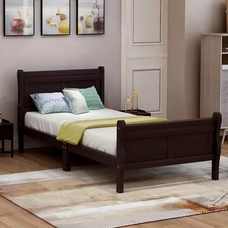 Twin/Full/Queen Size Platform Bed with Headboard and Footboard RE-ModernLuxe