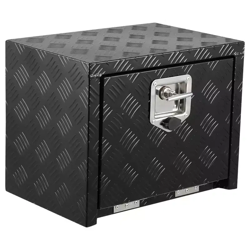 Heavy Duty Underbody Aluminum Truck Tool Box, Waterproof Pickup & RV Trailer Toolbox with Lock