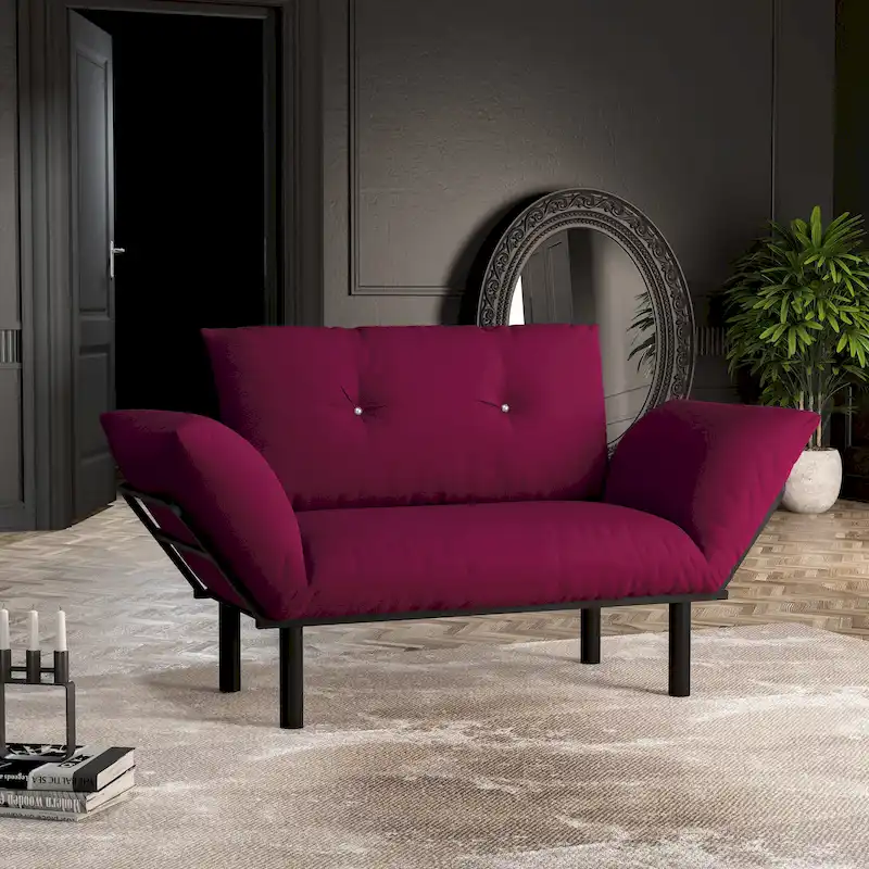 Extra-wide Modern Loveseat with Metal Legs