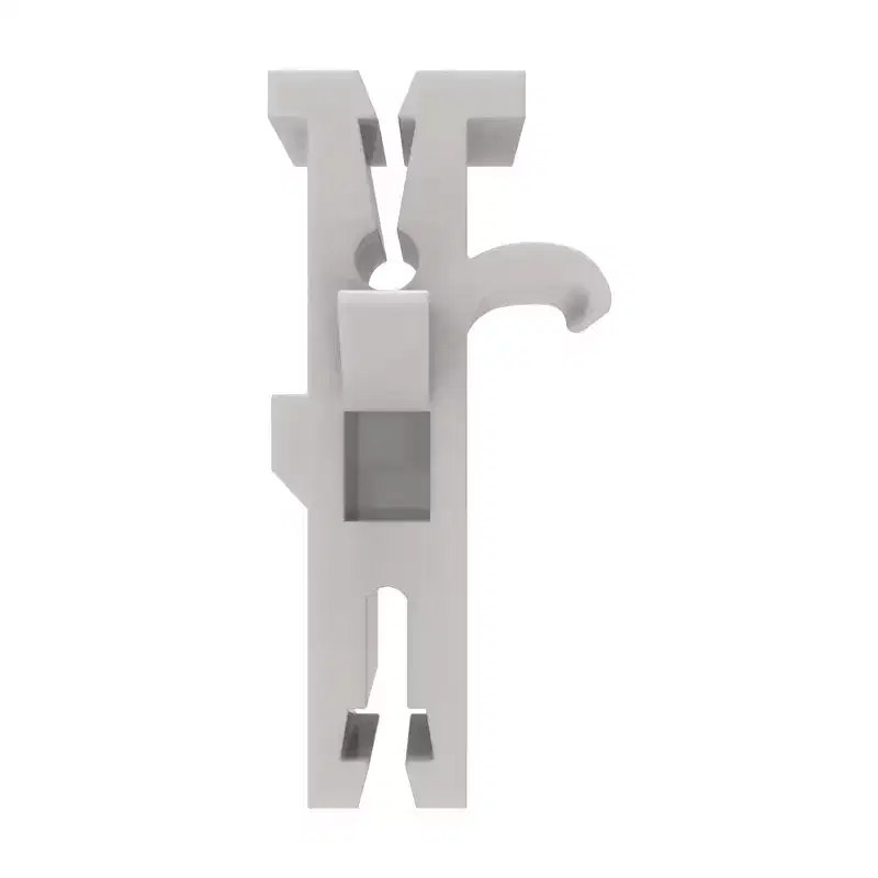 Brixwell Glazing Clip Modified Curtainwall, 1-15/16 Length, 11/16 Width, 5/8 Height, Plastic Material With White Finish