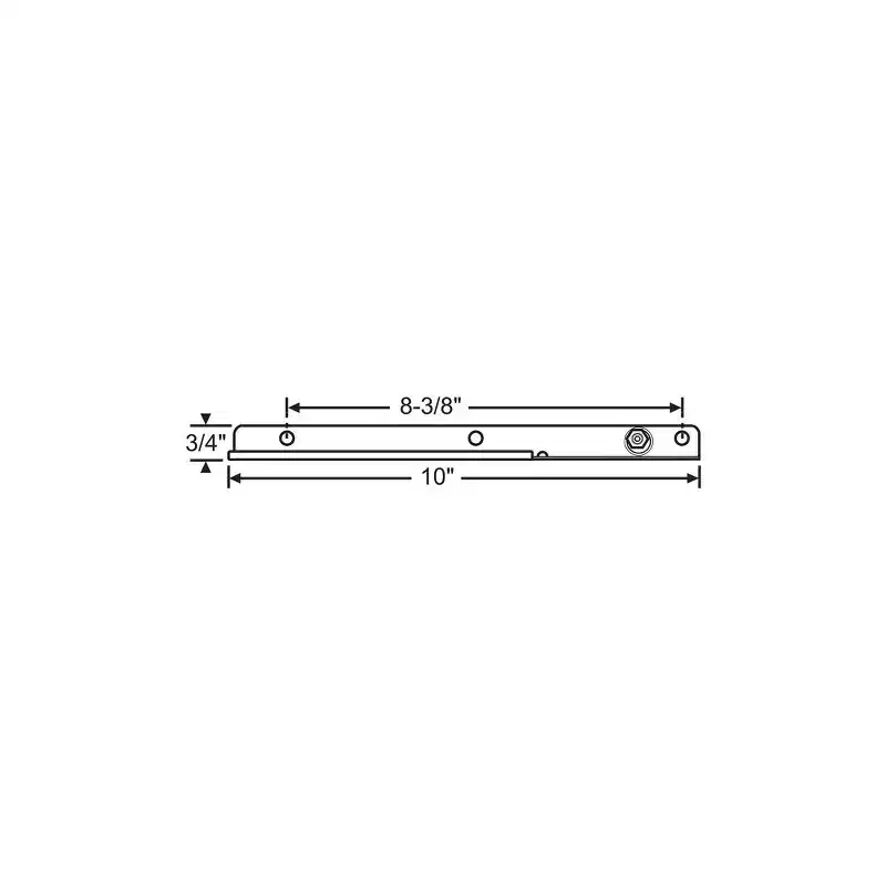 Brixwell Casement Hinge Track, Right Hand, 10 Length, 3/4 Width, Stainless Steel Material And Finish