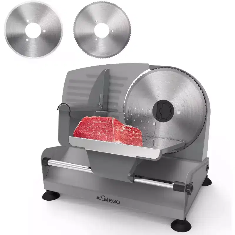 Aemego Food Slicer with Removable Stainless Steel Blade, Adjustable Thickness Stainless Steel