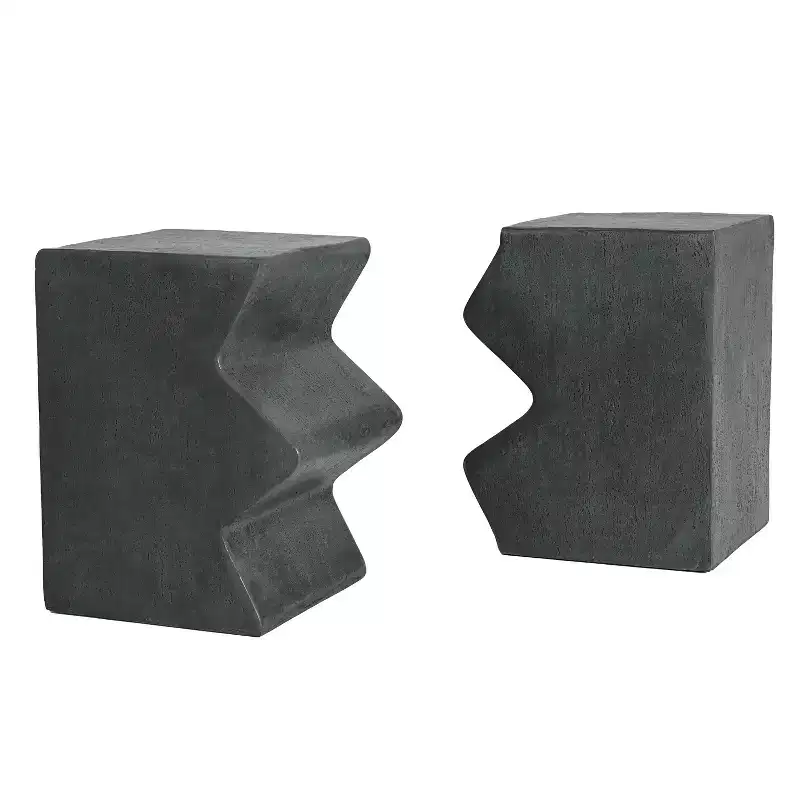 MAYEERTY 1 Pack Modern Geometric Side Table Set of 2, MGO End Table for Indoor Outdoor Living Room, Patio