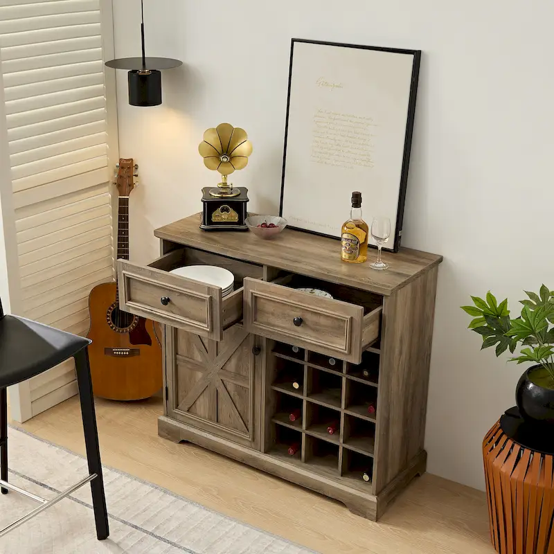 Buffet Cabinet with Wine Rack