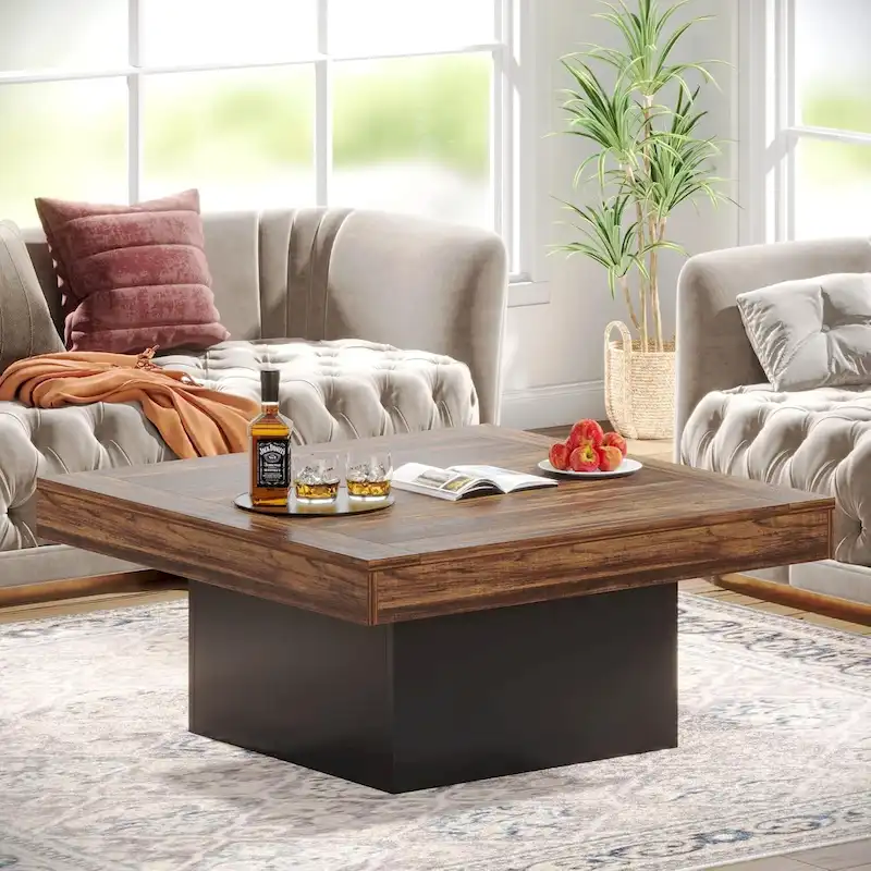 35.43 Square LED Coffee Center Table for Living Room