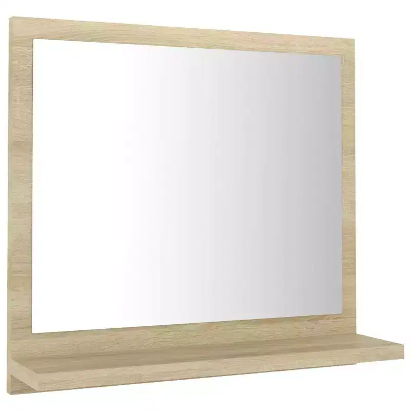 vidaXL Mirror Sonoma oak Engineered wood, acrylic Small Mirror Mirror