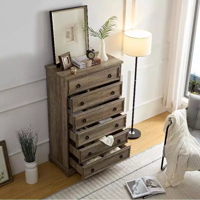 6-Drawer Dresser with Anti-Tip Device 鈥?Freestanding Storage Chest