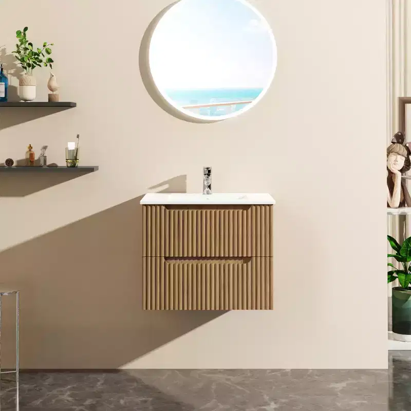 24" Floating Wall-Mount Bathroom Vanity Cabinet �C Cabinet Only