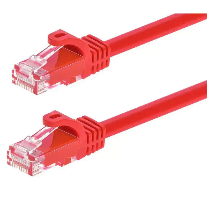Monoprice Cat6 Ethernet Patch Cable - 5 Feet - Red | Network Internet Cord - RJ45, Stranded, 550Mhz, UTP, Pure Bare Copper Wire, 24AWG - Flexboot