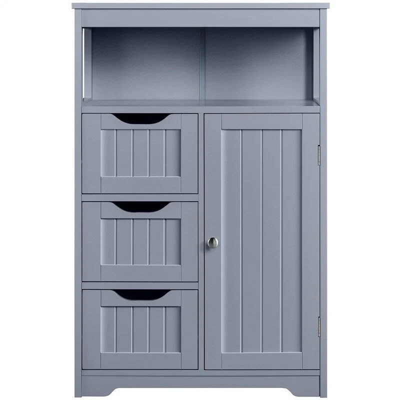Wood Bathroom Floor Cabinet