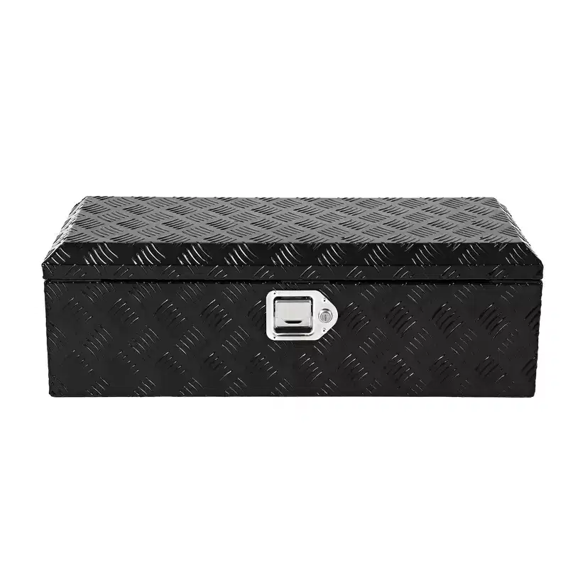 Aluminum Truck Tool Box, Heavy Duty Waterproof Lockable Storage Chest for Trailers RVs Warehouses