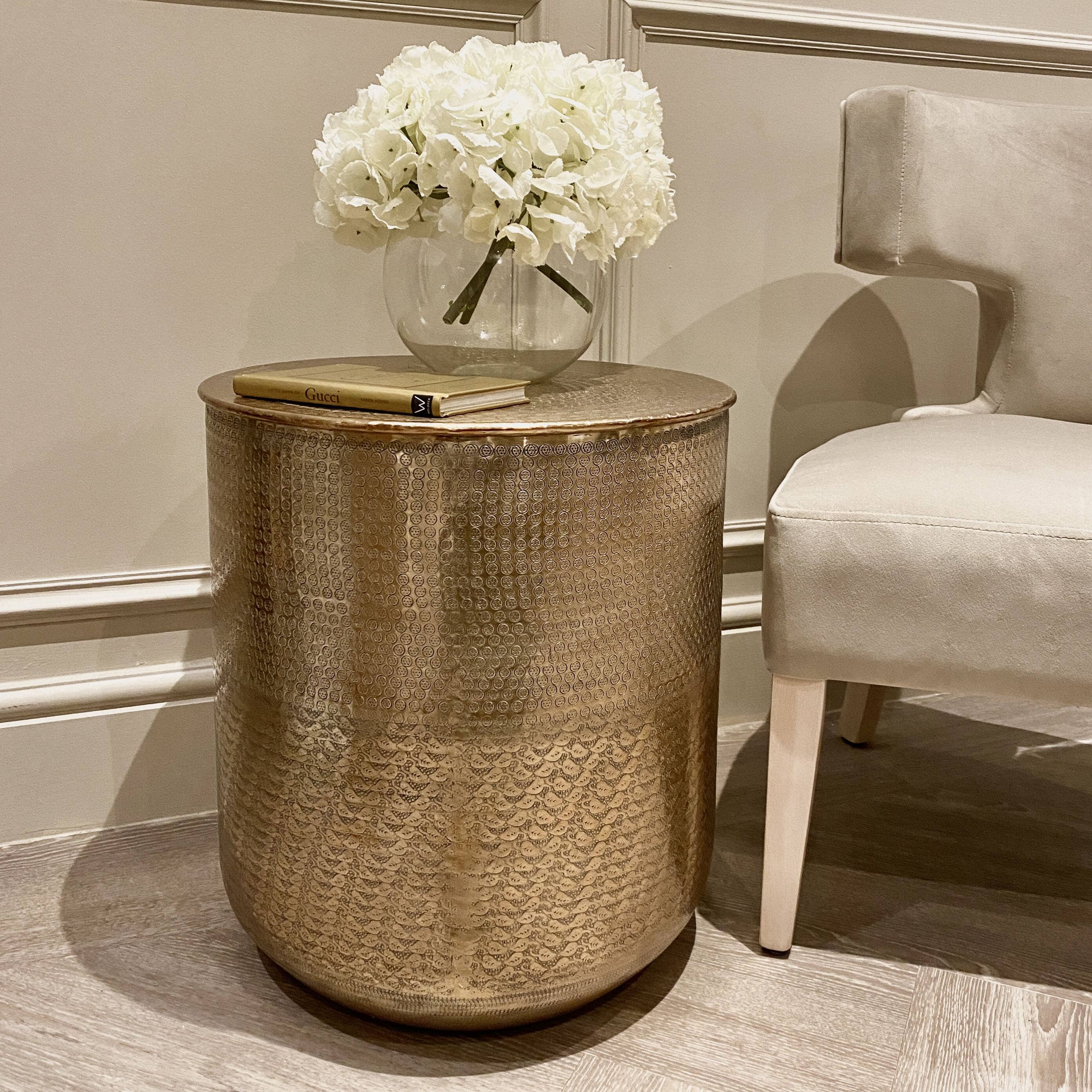 Bronze Gold Side Table