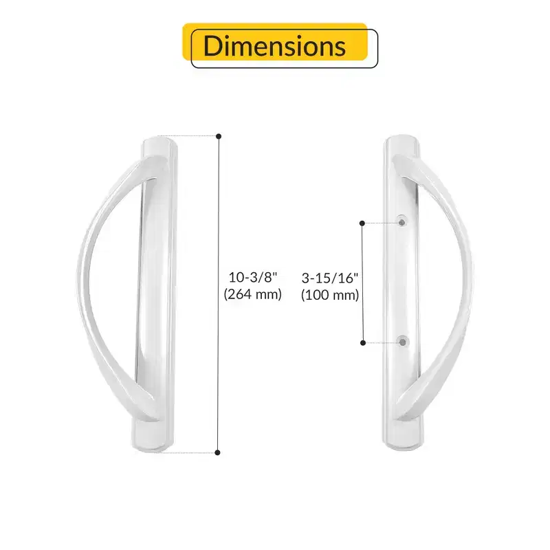 Brixwell 13-645w Patio Door Handle Set White Finish