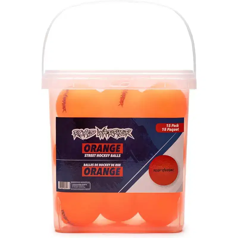 Road Warrior Street Hockey Balls 15 pack- Orange