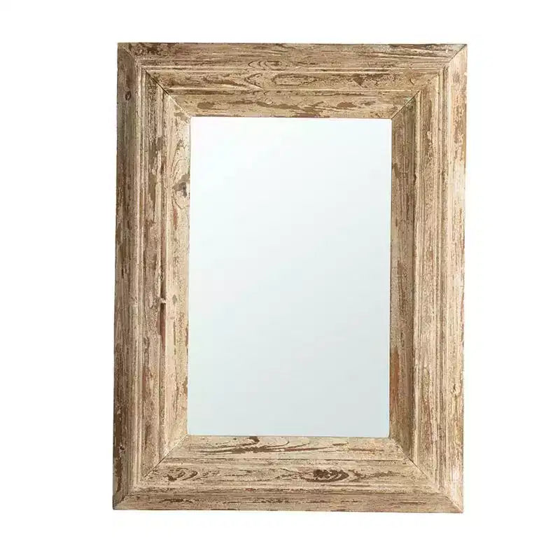 39 Natural Distressed Wood Framed Accent Mirror