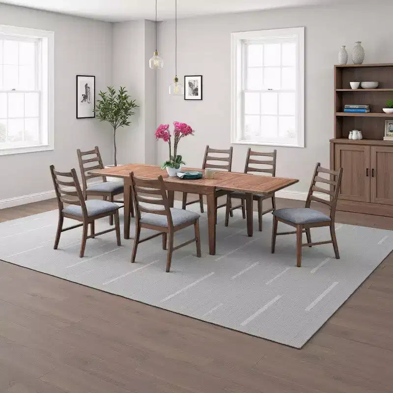 Expandable Dining Table, 47-94 Inch, Scandinavian Walnut Brown