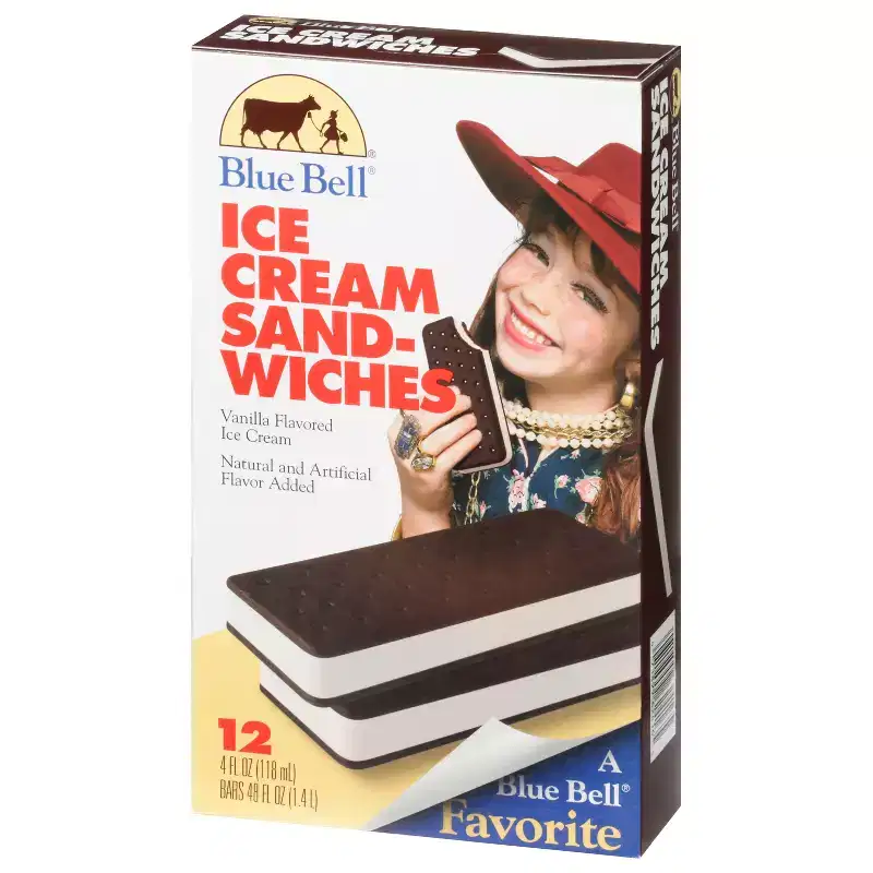Blue Bell Ice Cream Sandwiches - 39oz/12ct