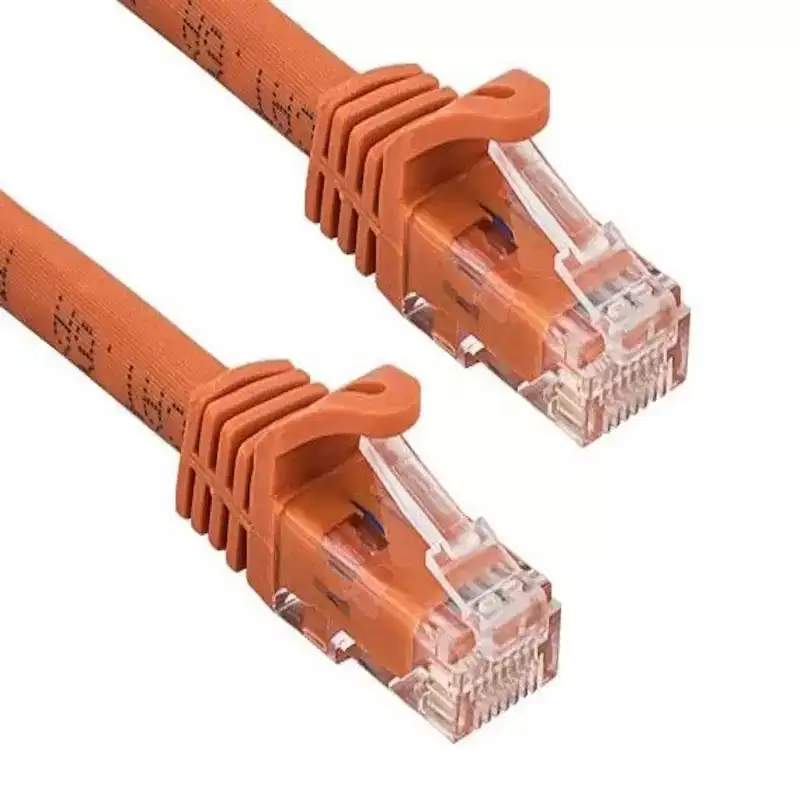 SANOXY Cables and Adapters; 14ft Cat6a 600 MHz UTP Snagless Ethernet Network Patch Cable, Orange