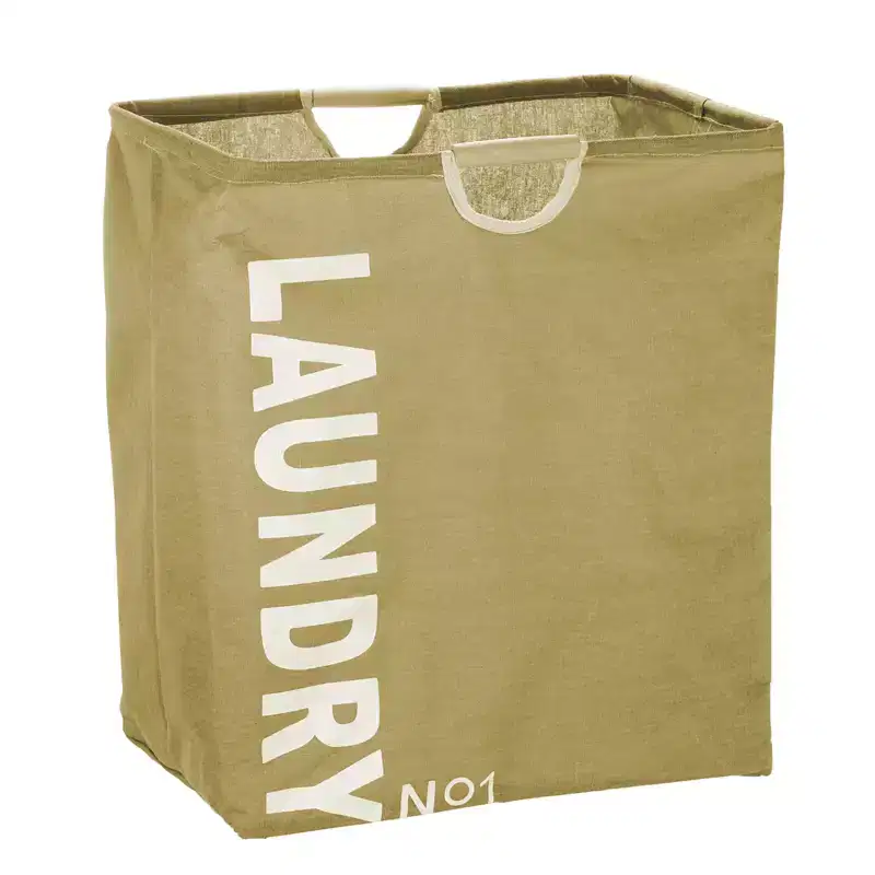 Collapsible Fabric Mesh Laundry Hamper �C Cotton Polyester Blend