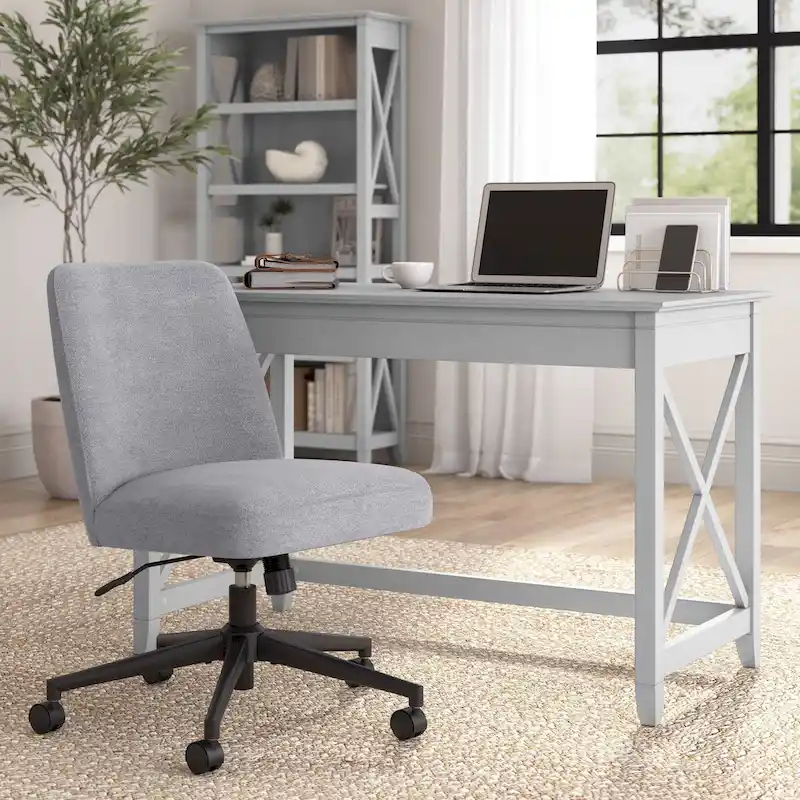 Bush Furniture Key West 48W x 24D Writing Desk and Chair Set