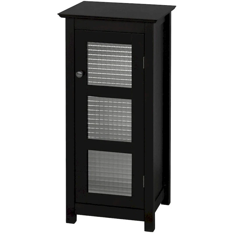 Floor Cabinet with Glass Door - Espresso Finish