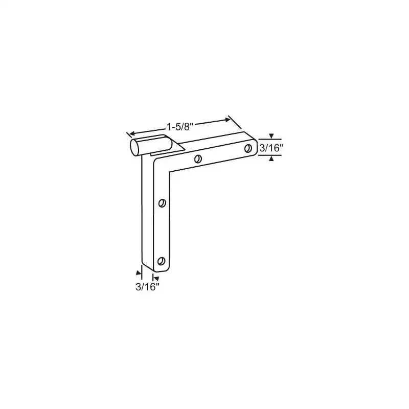 Brixwell Tilt Key Window Hardware, 1-5/8 Arm Length, 3/16 Thickness, Nylon Material With White Finish