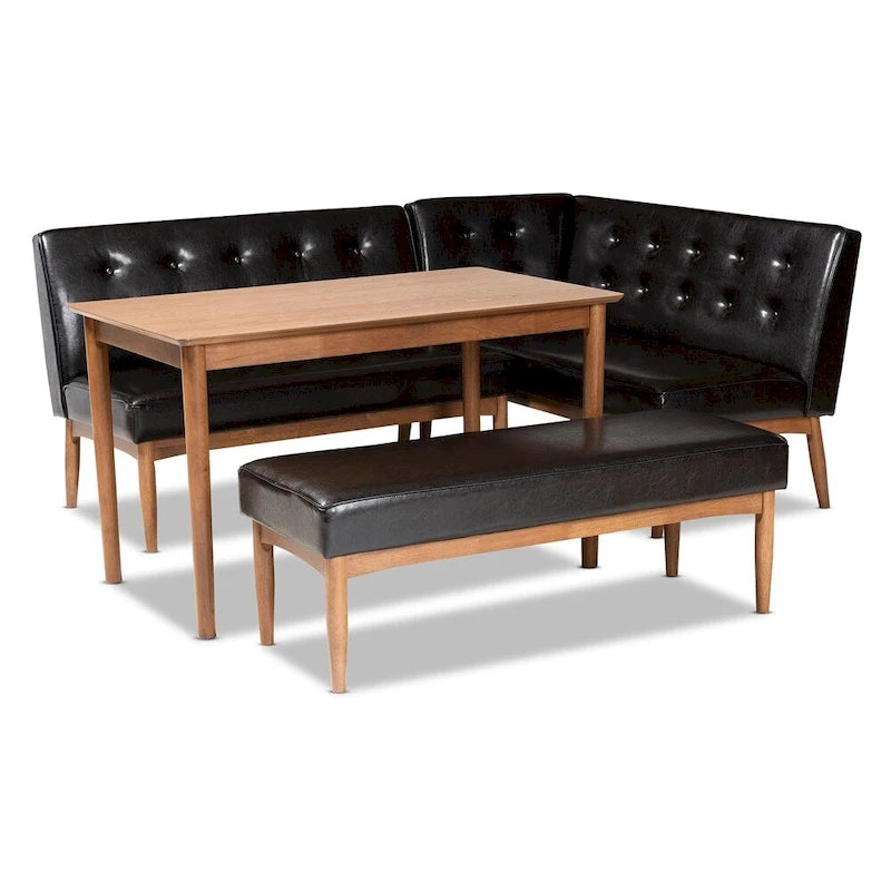 Carson Carrington Isaksbo Mid-century Modern 4-piece Dining Nook Set