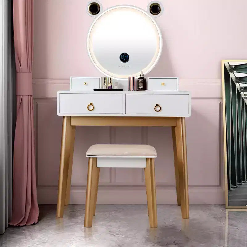 Costway Vanity Dressing Table Set Touch Screen Dimming Mirror